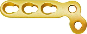 SMPL - Г-видна пластина косокутова з кутовою стабільністю 2.7мм, 2 отвори в голівці, титан, ліва